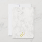 Elegant marmer Sjabloon Monogram naam Gold Text (Achterkant)