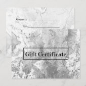 Elegant marmer Stone Modern Cadeaubonnen (Voorkant / Achterkant)