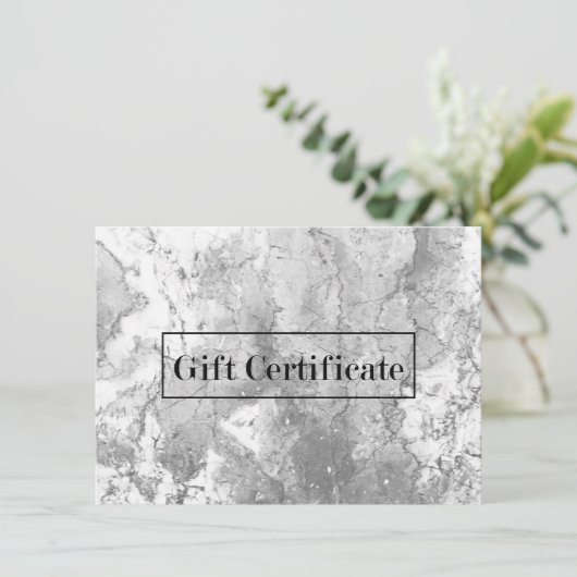 Elegant marmer Stone Modern Cadeaubonnen (Staand voorkant)