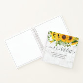Elegant marmer Sunflower Our Bucket List Couples Notitieboek (Binnen)