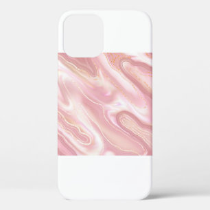 Elegant marmer textuur. Roos goudvloeistof glanzen Case-Mate iPhone Case