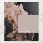 Elegant marmer textuur wijn etiket (Enkel label)