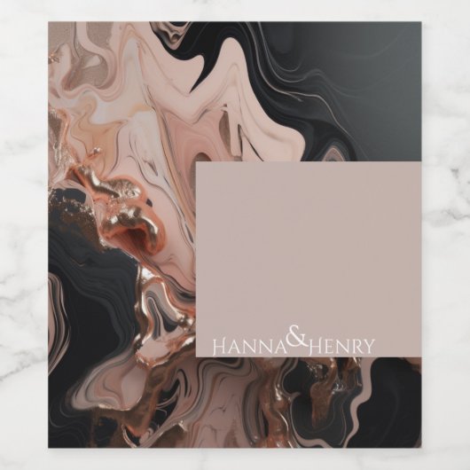 Elegant marmer textuur wijn etiket (Enkel label)