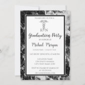 Elegant Marmer , verpleegkundige Graduparty Kaart (Voorkant)