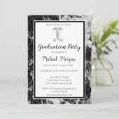 Elegant Marmer , verpleegkundige Graduparty Kaart (Staand voorkant)