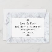 Elegant  marmer Wedding Save the Date (Voorkant)