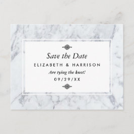 Elegant marmer Wedding Save the Date Aankondigingskaart