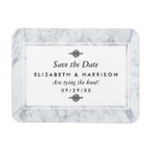 Elegant  marmer Wedding Save the Date Magneet (Horizontaal)