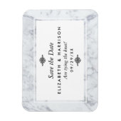 Elegant  marmer Wedding Save the Date Magneet (Verticaal)