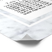 Elegant  marmer Wedding Seating Chart Poster (Hoek)