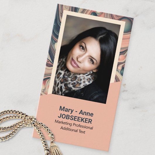 Elegant Marmer Werkzoekende Classy  Roze Visitekaartje
