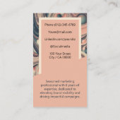 Elegant Marmer Werkzoekende Classy  Roze Visitekaartje (Achterkant)