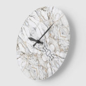 Elegant marmer white and gold wall grote klok (Hoek)