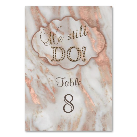 Elegant Marmer Wij doen nog steeds onze Geloften V Kaart (Voorkant)