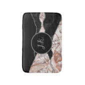 Elegant Marmer Wit Stoffig Zilver Faux Folie Badmat (Voorkant Verticaal)