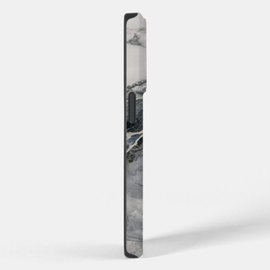 Elegant Marmer Wit Zwart Cool Case-Mate iPhone Case (Achterkant / Rechts)