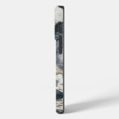 Elegant Marmer Wit Zwart Cool Case-Mate iPhone Case (Achterkant / Links)