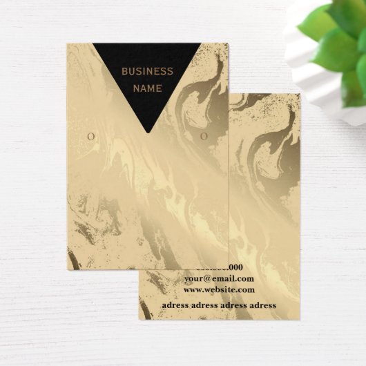 Elegant marmer zwart en goud visitekaartje (Bureau)