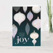 Elegant Marmered Ornamenten Joy Wenskaart Kaart (Voorkant)