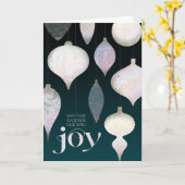 Elegant Marmered Ornamenten Joy Wenskaart Kaart (Gele Bloem)