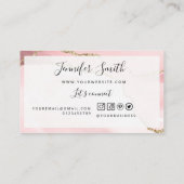 Elegant Marmeren Agaat Beauty Visitekaartje (Achterkant)