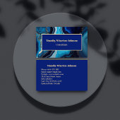 Elegant marmeren agaat donkerblauw goud werveling visitekaartje