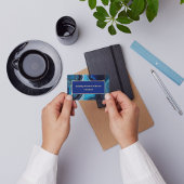 Elegant marmeren agaat donkerblauw goud werveling visitekaartje