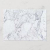 Elegant  marmeren bruiloft detail informatiekaartje (Achterkant)