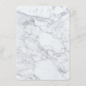 Elegant Marmeren Bruiloft Menu (Achterkant)