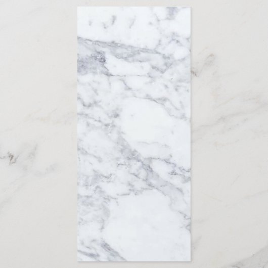 Elegant  Marmeren Bruiloft Menu (Achterkant)