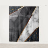 Elegant Marmeren Collage Patroon Wandkleed (Voorkant)