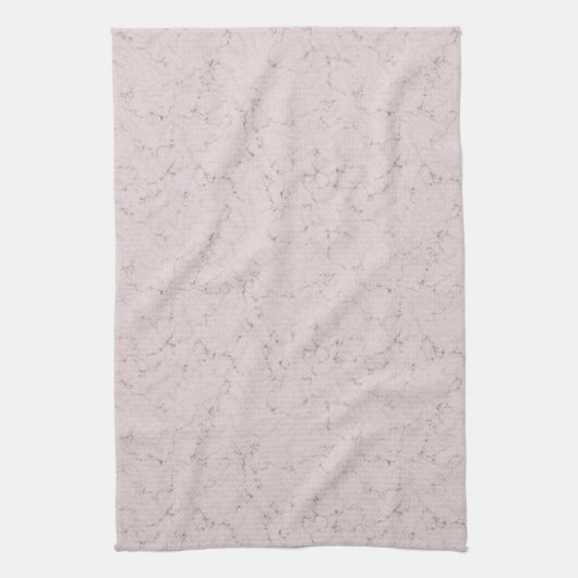Elegant marmeren design Blush roze grijs Theedoek (Verticaal)