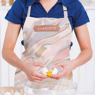 Elegant marmeren gepersonaliseerd cadeau voor haar schort