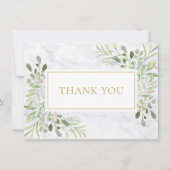 Elegant marmeren groen begrafenismonument goud bedankkaart (Voorkant)