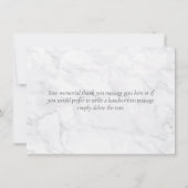 Elegant Marmeren Groene Rouwherdenking Goud Bedankkaart (Achterkant)