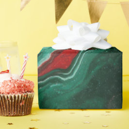 Elegant marmeren kerstinpakpapier cadeaupapier