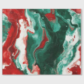 Elegant marmeren kerstinpakpapier cadeaupapier (Vlak)