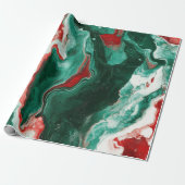 Elegant marmeren kerstinpakpapier cadeaupapier (Uitgerold)