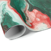 Elegant marmeren kerstinpakpapier cadeaupapier (Rol Hoek)