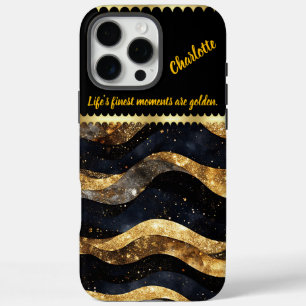 Elegant marmeren ontwerp met gouden tinten iPhone 16 pro max hoesje