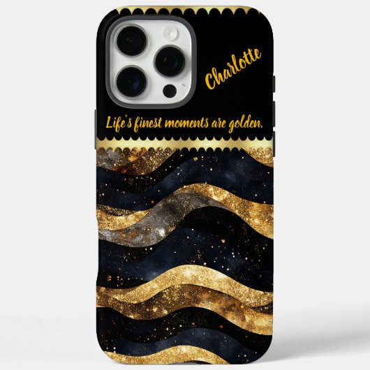 Elegant marmeren ontwerp met gouden tinten Case-Mate iPhone case (Achterkant)