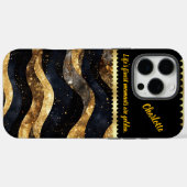 Elegant marmeren ontwerp met gouden tinten Case-Mate iPhone case (Achterkant (horizontaal))
