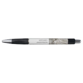 Elegant marmeren patroon met uw naam pen