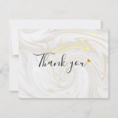 Elegant marmeren schrift bedankkaart (Voorkant)