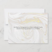 Elegant marmeren schrift bedankkaart (Achterkant)