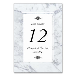 Elegant  Marmeren Trouwtafel Nummer Kaart
