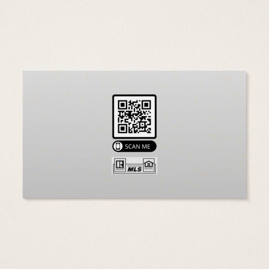 Elegant marmeren Visitekaartje met gouden glitter (Achterkant)