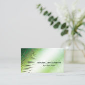 Elegant Marmeren Waterverf Floral Modern Donkergro Visitekaartje (Staand voorkant)