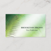 Elegant Marmeren Waterverf Floral Modern Donkergro Visitekaartje (Voorkant)