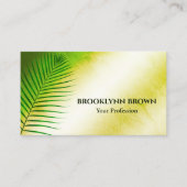 Elegant Marmeren Waterverf Floral Modern Geel Visitekaartje (Voorkant)